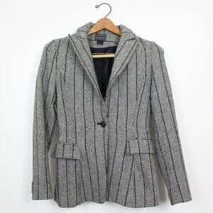 Vtg 80s Biancafive Power Suit Jacket Women's Size Small Gray